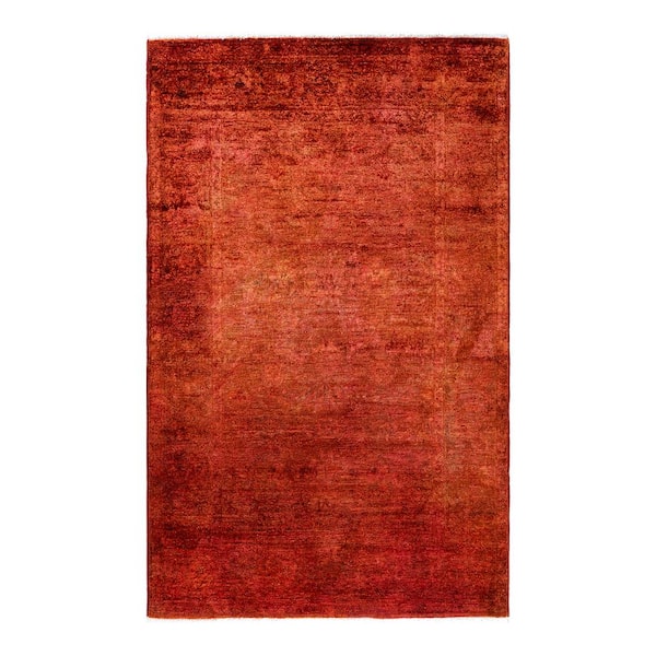 Vibrance Orange 4 ft. x 6 ft. Solid Wool Indoor Area Rug