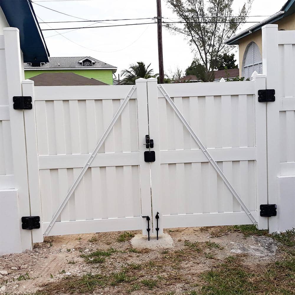 Black Zinc Diecast Metal 2-Sided Key-Lockable Gate Latch