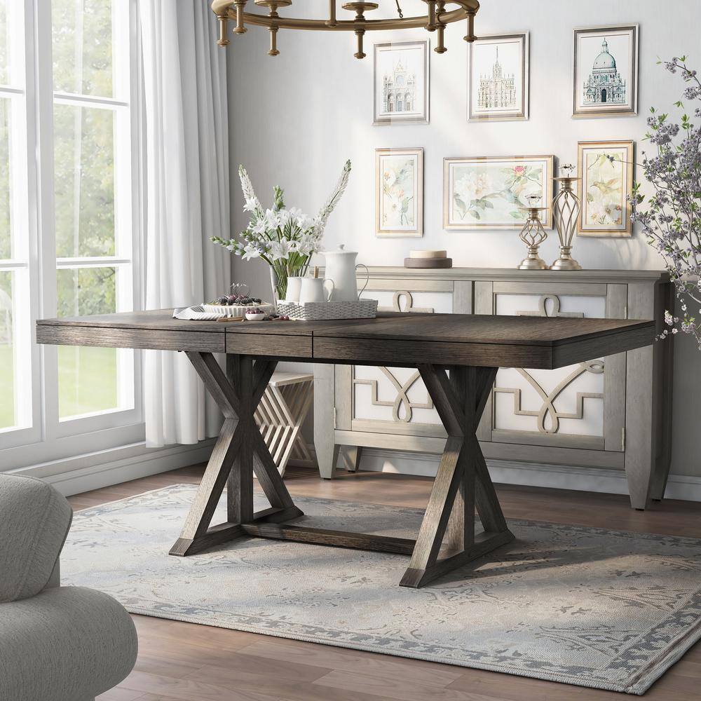 Reclaimed wood dining table gray sales