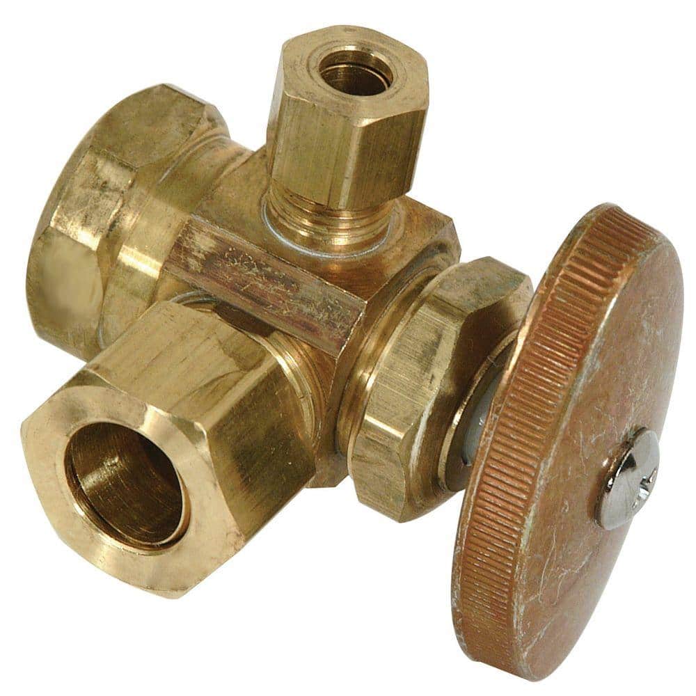 BrassCraft 1/2 in. FIP Inlet x 1/2 in. O.D. Compression x 1/4 in BrassCraft 1/2 in. FIP Inlet x 1/2 in. O.D. Compression x 1/4 in