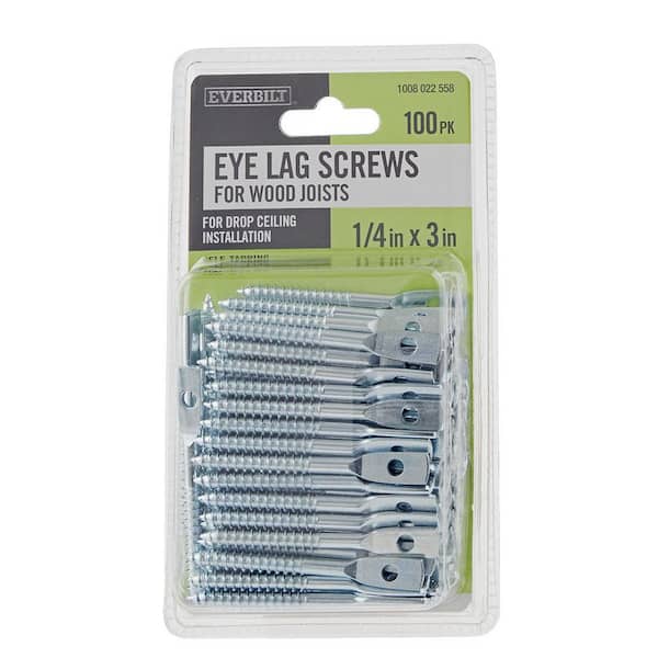 Everbilt 2.75 in. Eye Lag Screws for Wood (100-Pack) 805374 - The