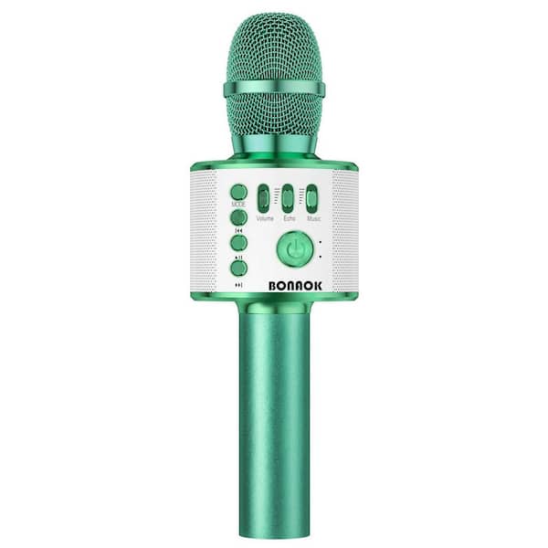 High Compatibility Rechargeable Wireless Bluetooth Karaoke Microphone in Gold