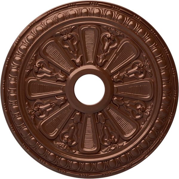 Ekena Millwork 1 in. x 23-1/2 in. x 23-1/2 in. Polyurethane Bristol Ceiling Medallion, Copper Penny