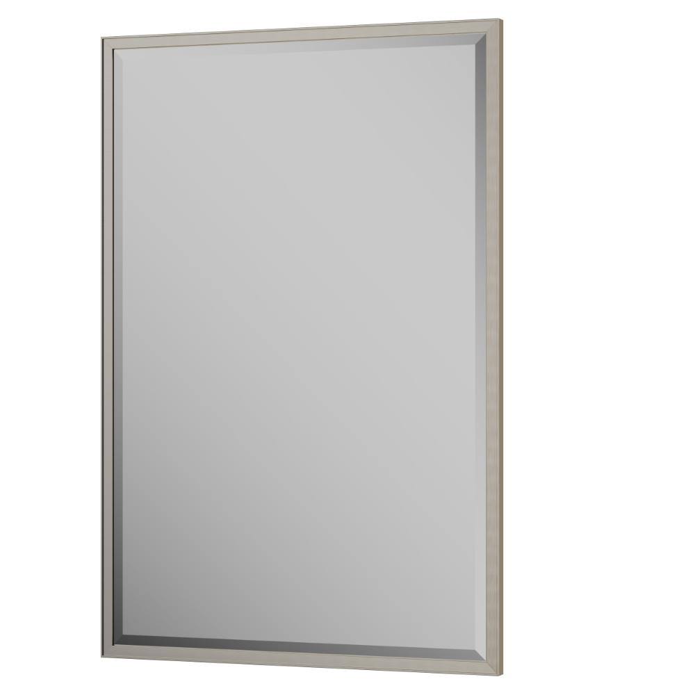 48 in. W x 24 in. H Framed Rectangular Brushed Nickel Mirrors for Bathroom Wall Beveled Mirror Bathroom Vanity Mirror price history on PriceWatchPro