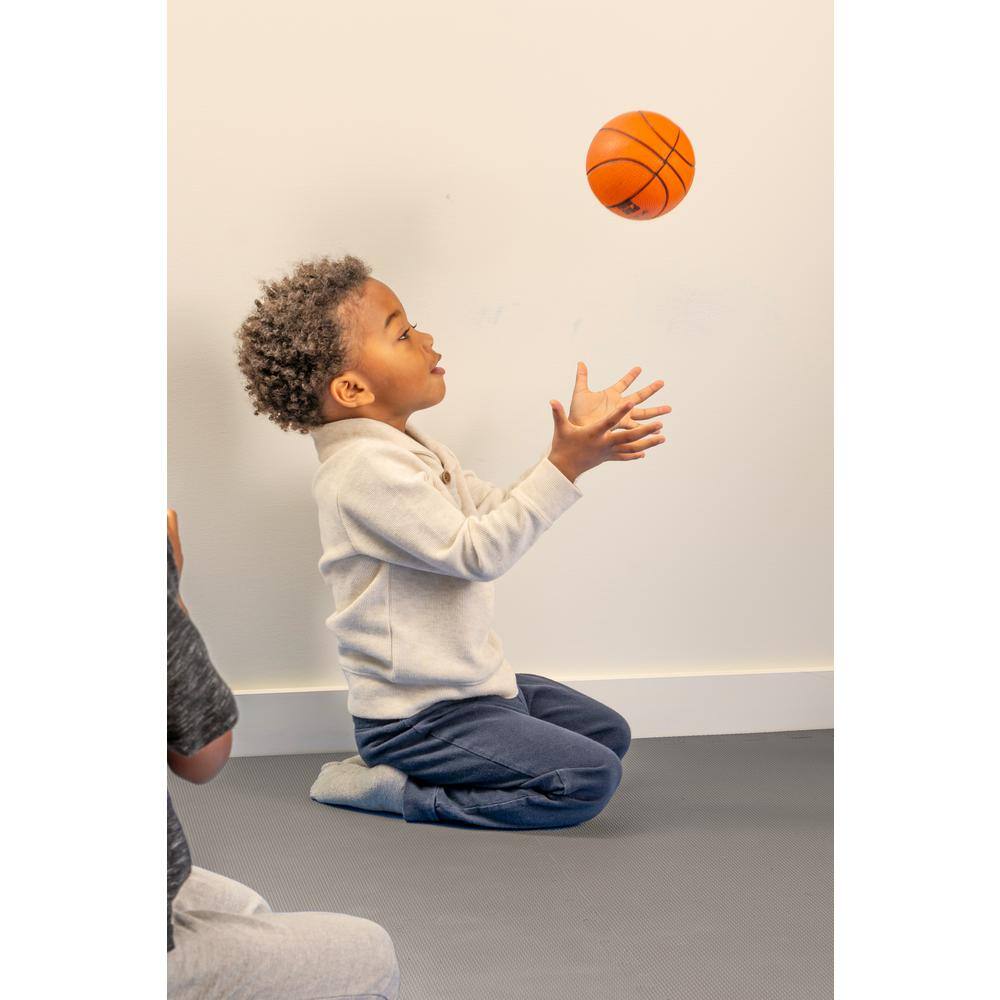 Light Gray EVA Foam Interlocking Gym Floor Tiles, 24 x 24 in