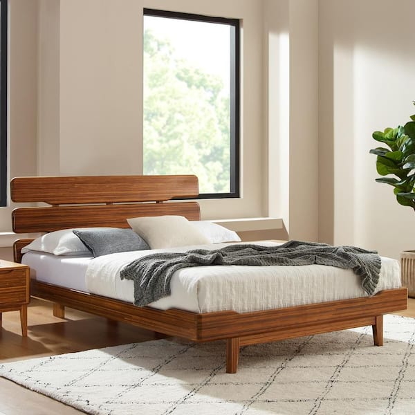 Greenington 3pc CURRANT Bamboo Queen Platform Bedroom Set - Caramelized