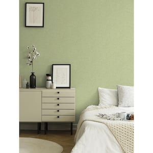 Anna Light Green Fern Trail Non Woven Paper Wallpaper Sample