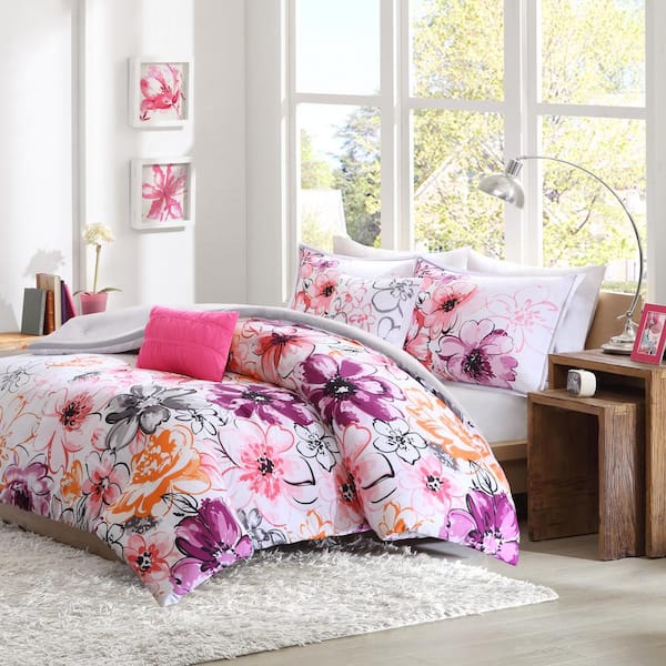 Intelligent Design Ashley 4-Piece Pink Twin Comforter Set ID10-166