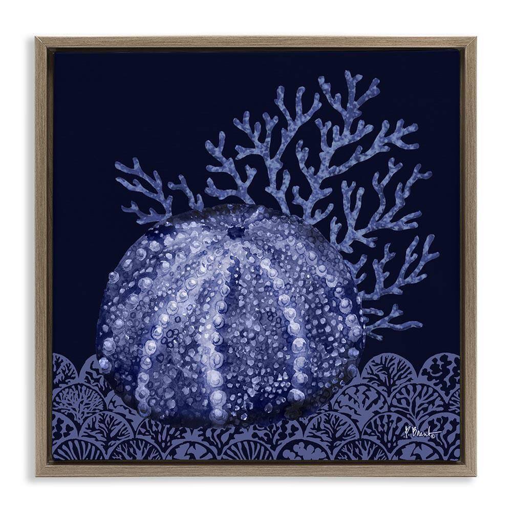 Dark Sea Urchin by Paul Brent Brown Floater Frame Coastal Graphic Art Print 18 in. x 18 in. price history on PriceWatchPro