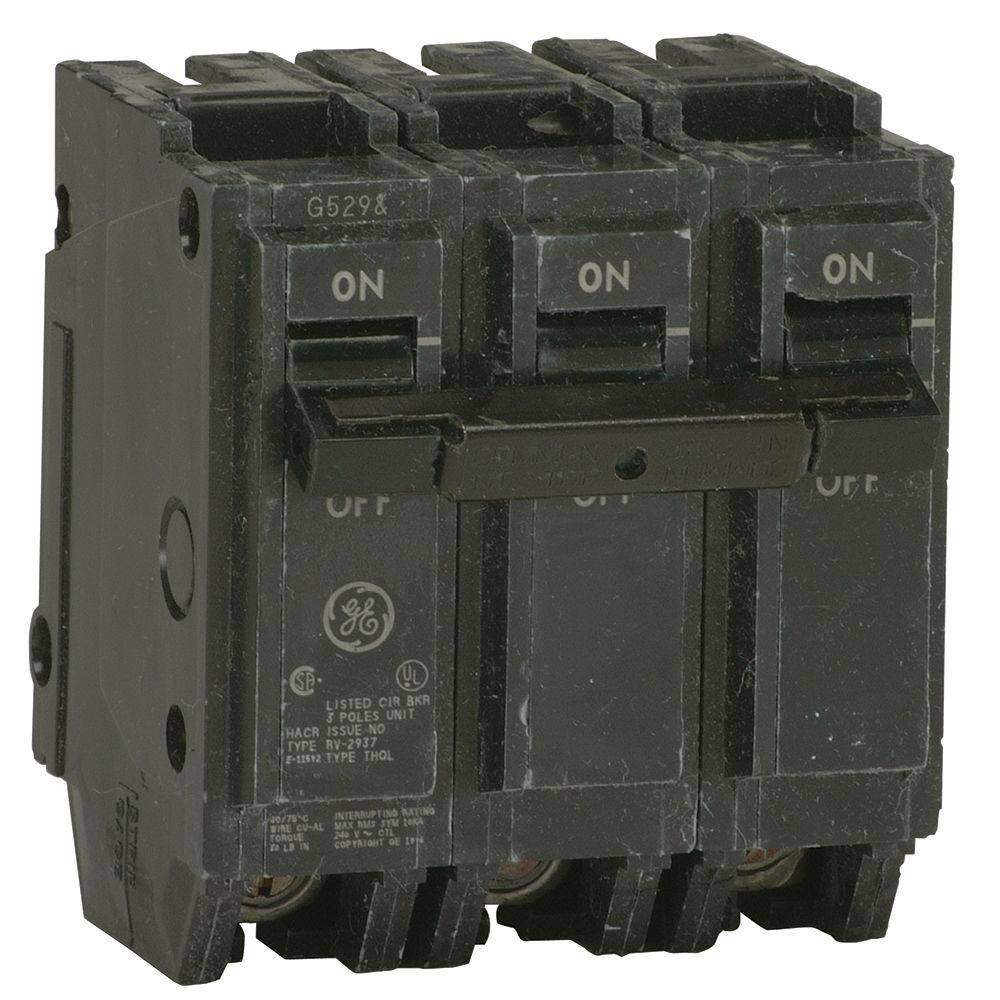 GE Q-Line 30 Amp 3 in. Triple-Pole Circuit Breaker THQL32030 - The