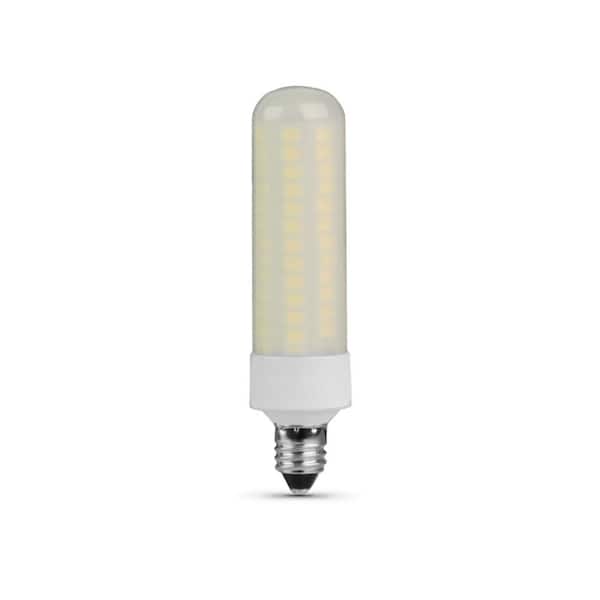 Photo 1 of 75-Watt Equivalent Bright White (3000K) T4 Mini Candelabra E11 Base Decorative LED Light Bulb