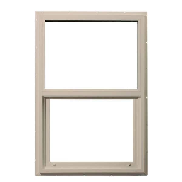 Ply Gem 23.5 in. x 35.5 in. Select Series Sand Vinyl Single Hung Window with HPSC Glass, Screen Included