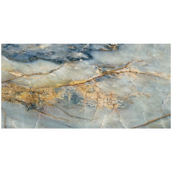 Ivy Hill Tile Daze Stone Blue 4 in. x 8 in. Polished Porcelain Tile Sample