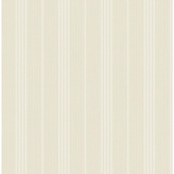 CASA MIA Textile Stripes Cream Paper Non Pasted Strippable Wallpaper Roll (Cover 56.05 sq. ft.)