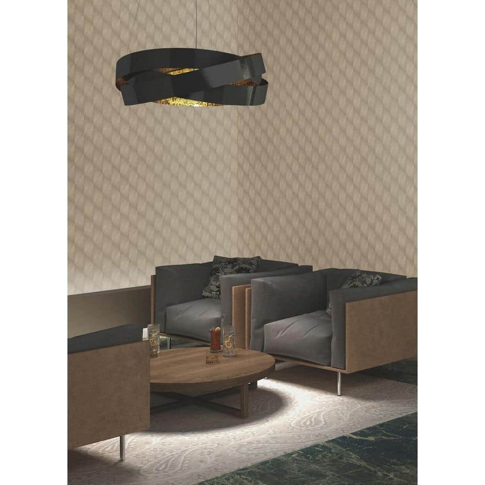 Miro Brown 3D Geometric Non-Pasted Washable Wallpaper