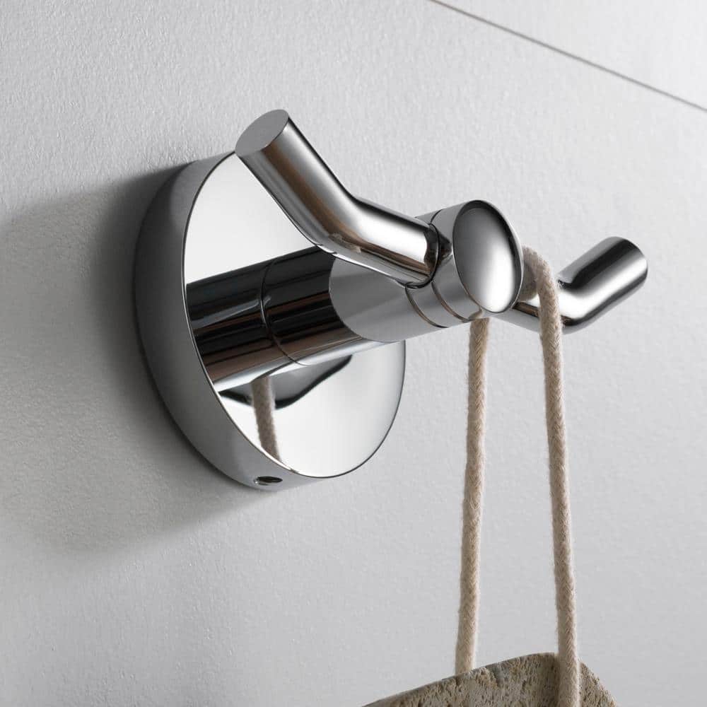 Elie Chrome Double Wall Mounted Robe Hook