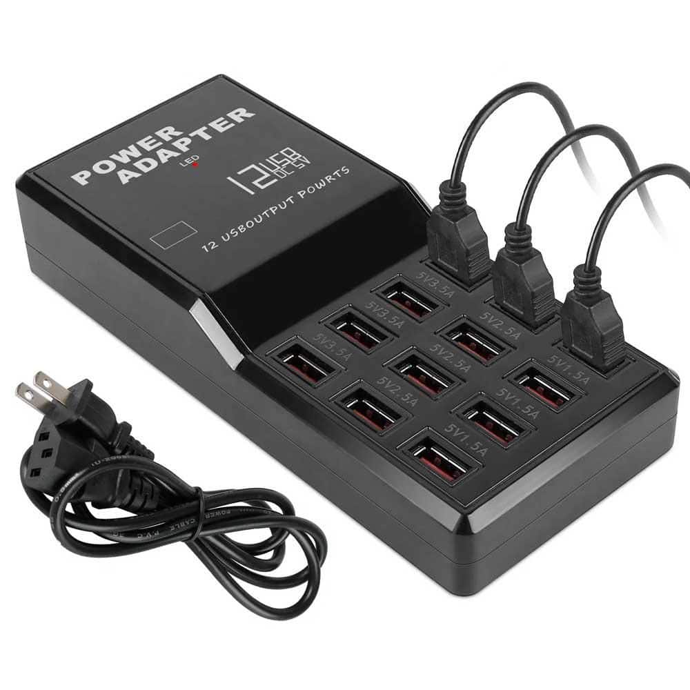 Lukyamzn 12-Port USB Charging Station Hub 60W Desktop USB Hub Multiple ...