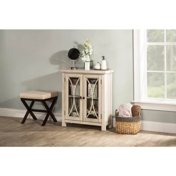 Hillsdale Furniture Bayside Antique White 2 Door Cabinet
