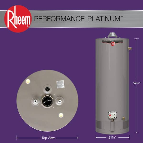 Rheem Performance Platinum 50 Gal. Tall 12 Year 36,000 BTU High Efficiency  Liquid Propane Tank Water Heater XP50T12HE36U0 - The Home Depot