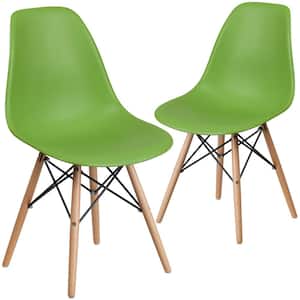 Green Plastic Party Chairs (Set of 2)