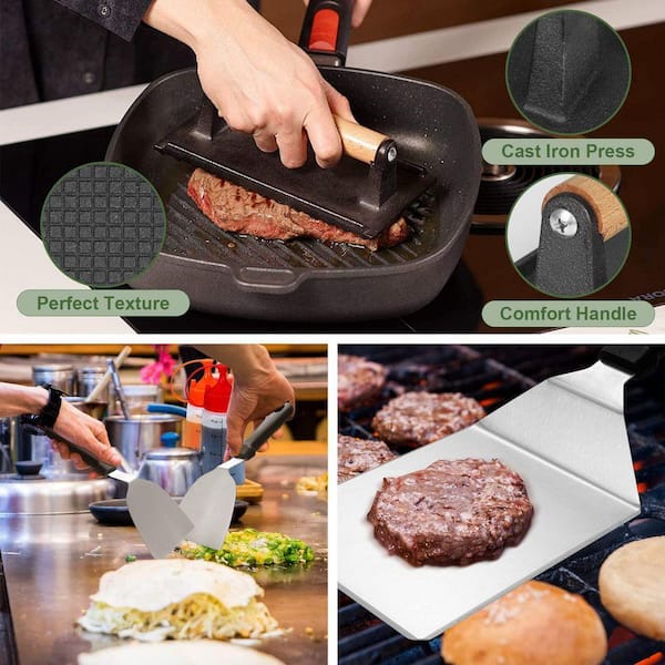 Primehome 33-Piece Grill Basket Set w/ Spatulas, Scrapers and