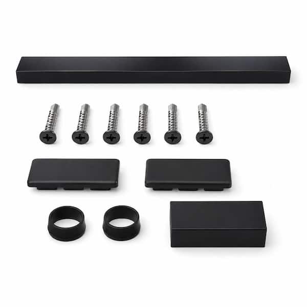 6.5 ft Aluminum Black Rectangular Cable Railing Handrail Top Rail for Deck Stair