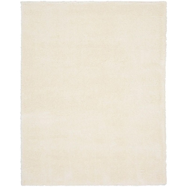 Nourison Dreamy Shag Ivory 7 ft. x 9 ft. All-over design Contemporary Area Rug