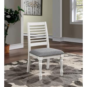 Verago Antique White and Gray Wood Dining Chairs (Set of 2)
