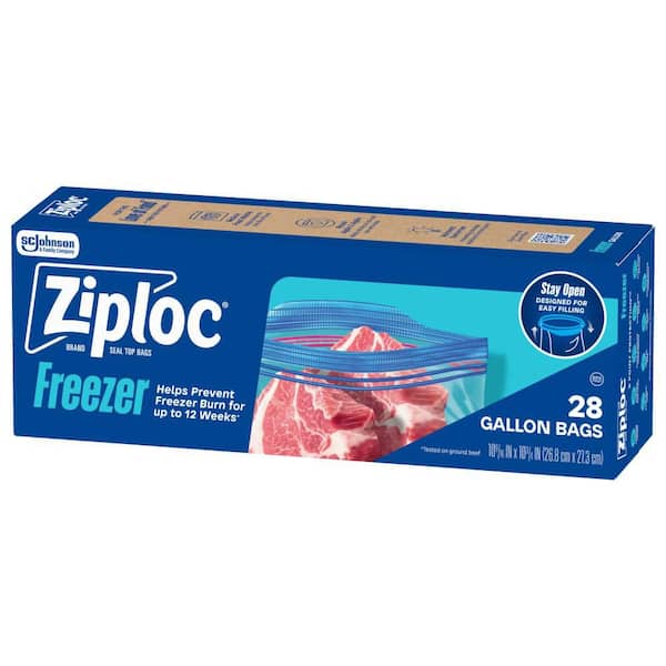Ziploc 1 gal. Plastic Freezer Bags (28-Pack) 00382 - The Home Depot
