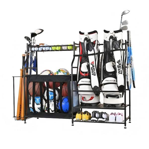 2-Bag Golf and Multi-Sport Equipment Storage Rack