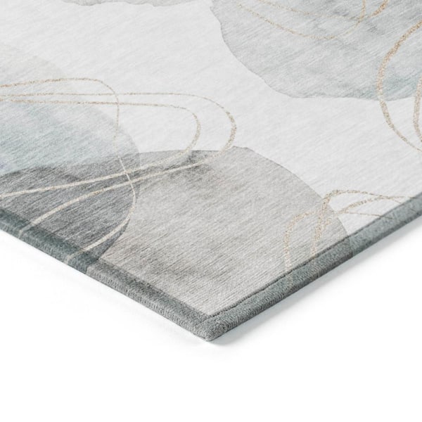 Chantille ACN544 Ivory 2 ft. 3 in. x 7 ft. 6 in. Machine Washable Indoor/Outdoor Geometric Runner Rug