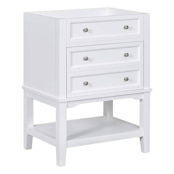 23.6 in. W x 17.9 in. D x 33 in. H Bath Vanity Cabinet without Top in White