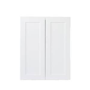 Bremen Cabinetry Bremen Ready To Assemble 30x24x12 In Wall Cabinets With 2 Doors And 1 Adjustable Shelves In Shaker White Sw W3024 The Home Depot