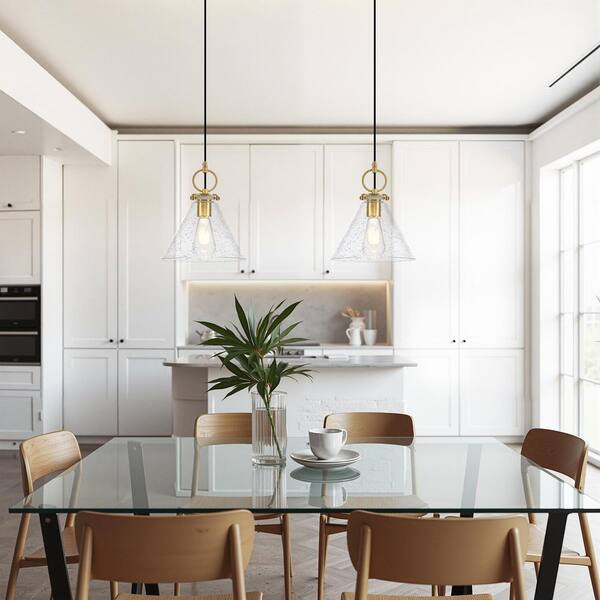 Henveton Jasslynn 9.05 in. Industrial Gold 1-Light Pendant Light