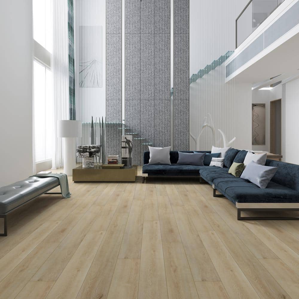 Mesa Tan Wide Plank Oak Look Waterproof Vinyl Flooring