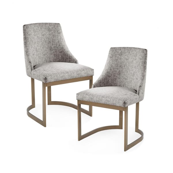 Robertson 2-Piece Grey Wood Top Dining Chair Set