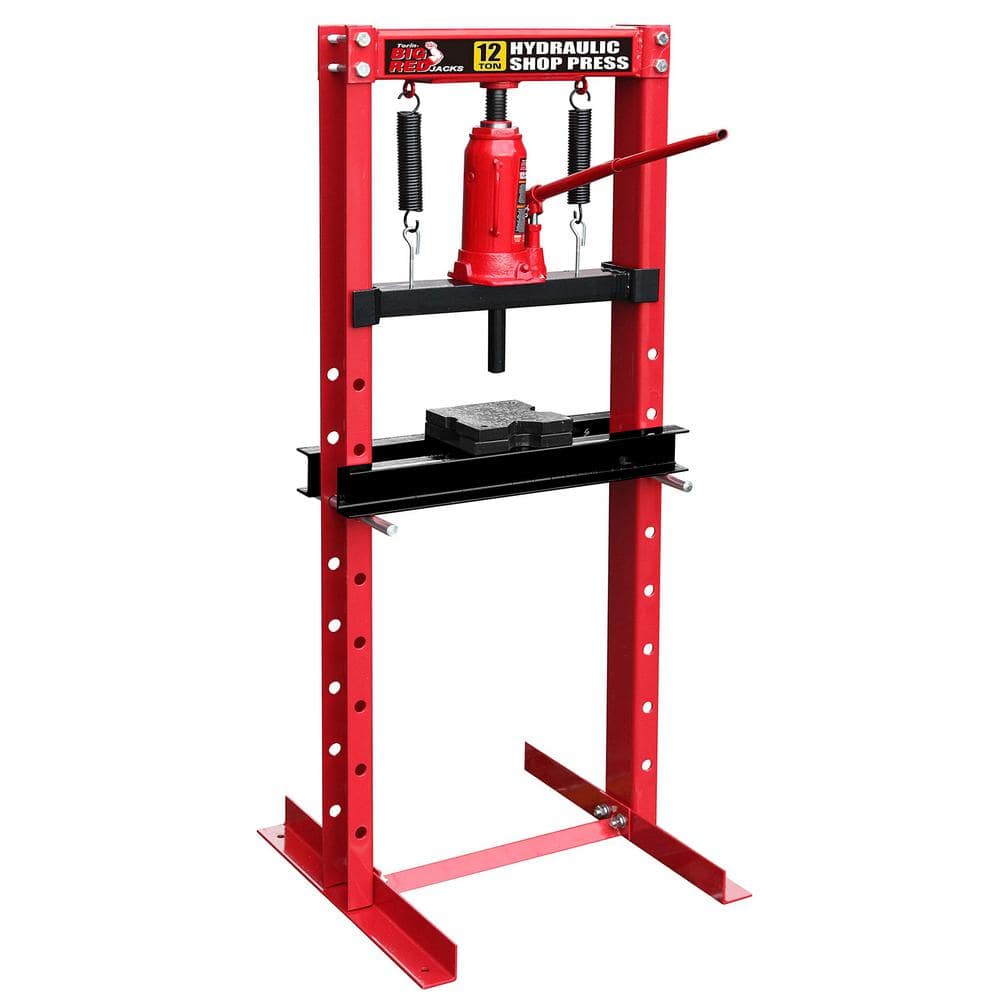 Big Red 12 Ton Heavy Duty Steel Hydraulic Shop Press