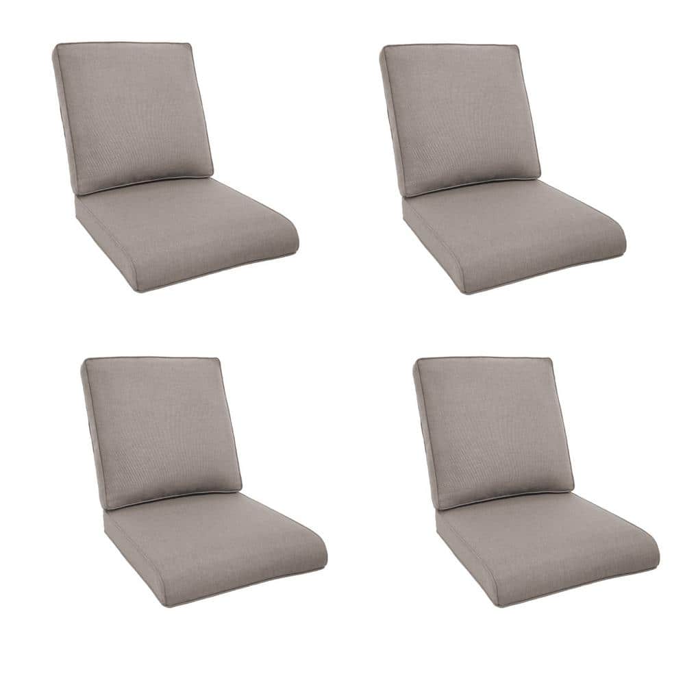 Modern 22 in. x 25 in. 8-Piece Deep Seating Outdoor Lounge Chair Cushion Set in Gray (4-Set) price history on PriceWatchPro