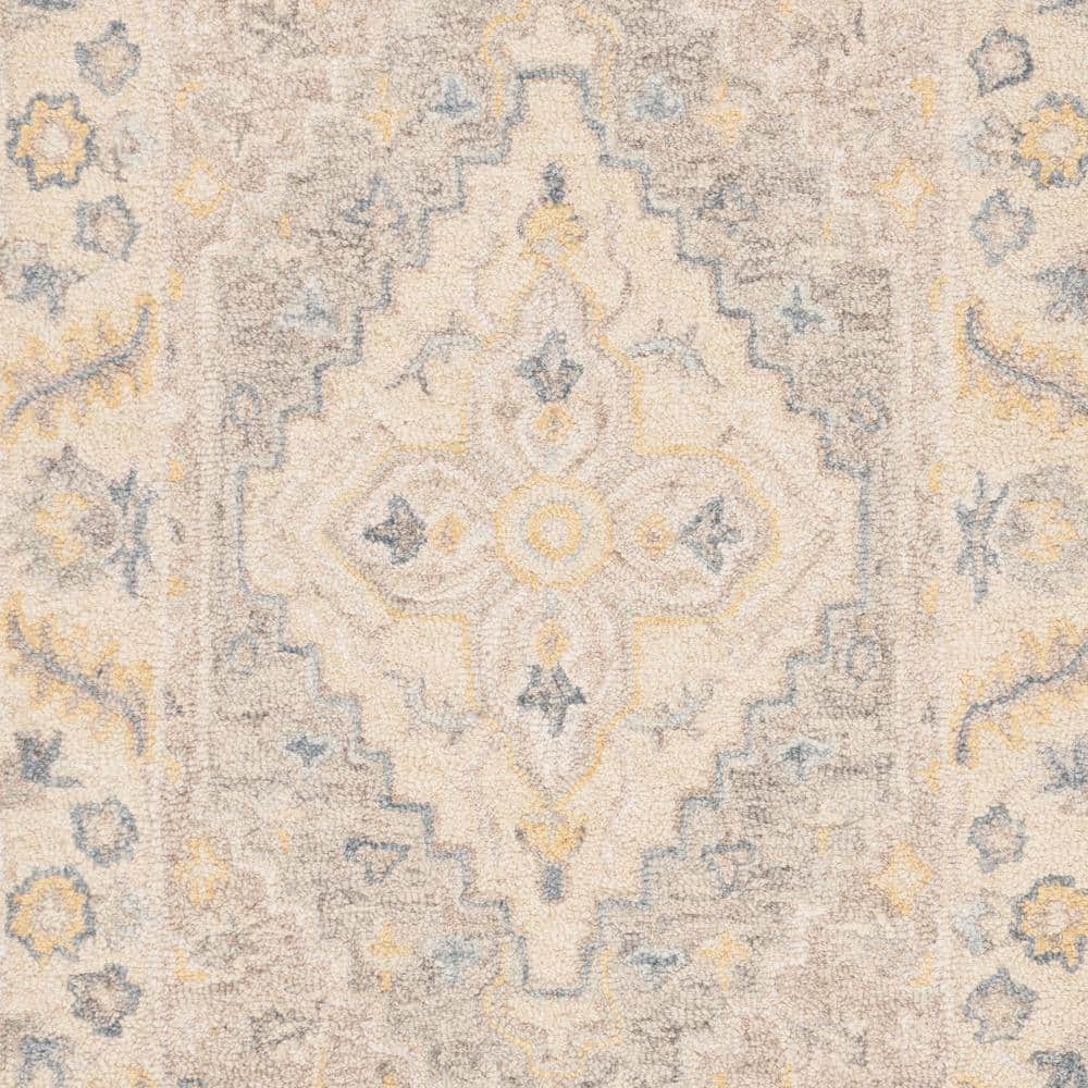 Handmade Gray Wool Tufted Rectangular Area Rug
