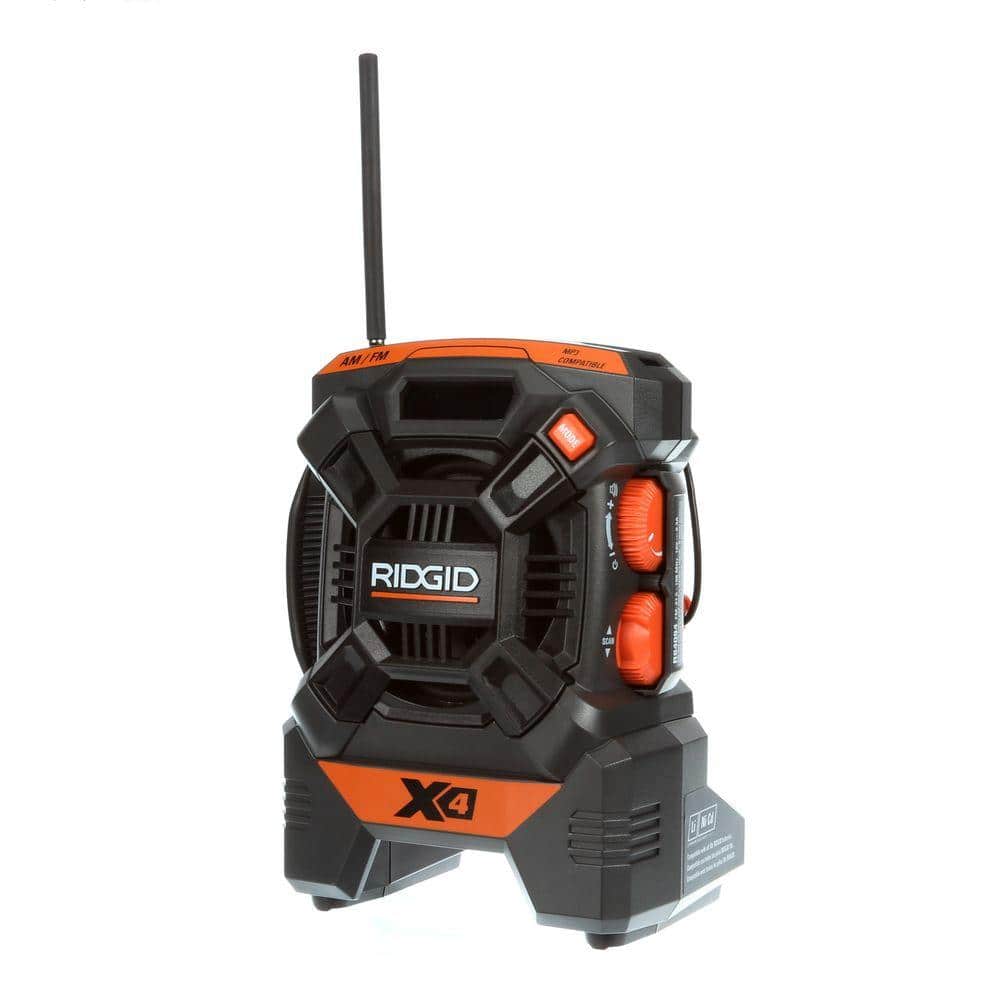 RIDGID 18-Volt Cordless Mini Radio (Tool Only) R84084B - The Home
