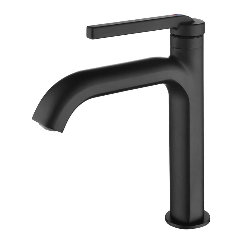 Single Handle Single Hole Bathroom Faucet with Water Supply Hoses in Matte Black price history on PriceWatchPro