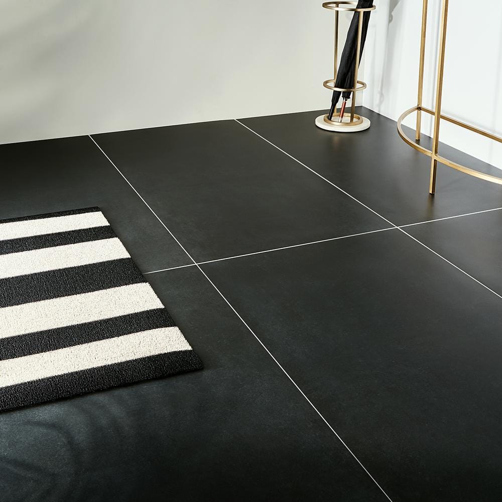 Large Format Black Matte Rectified Porcelain Wall & Floor Tile