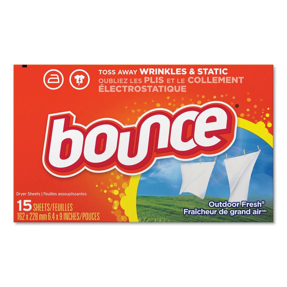 Fabric Softener Dryer Sheets, Outdoor Fresh, 15/Box, 15-Box/Carton
