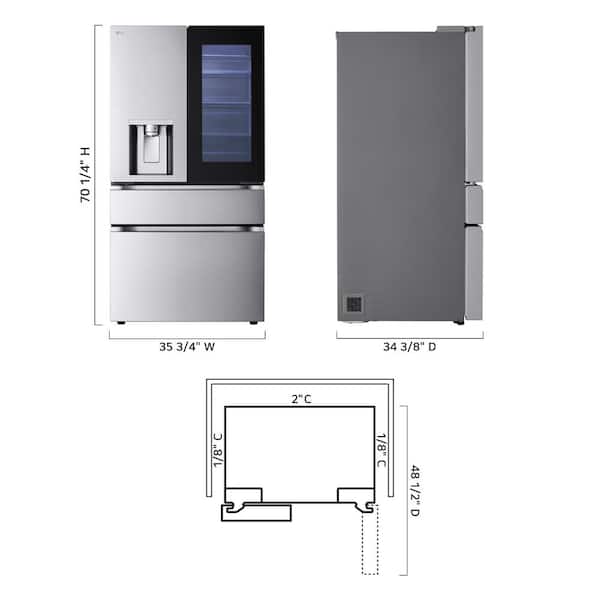 Have a question about LG 29 cu. ft. SMART MyColor InstaView