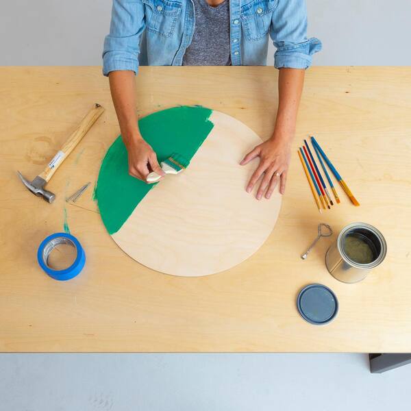 Handprint 1 4 In X 12 In Birch Plywood Circle 420517 The Home Depot