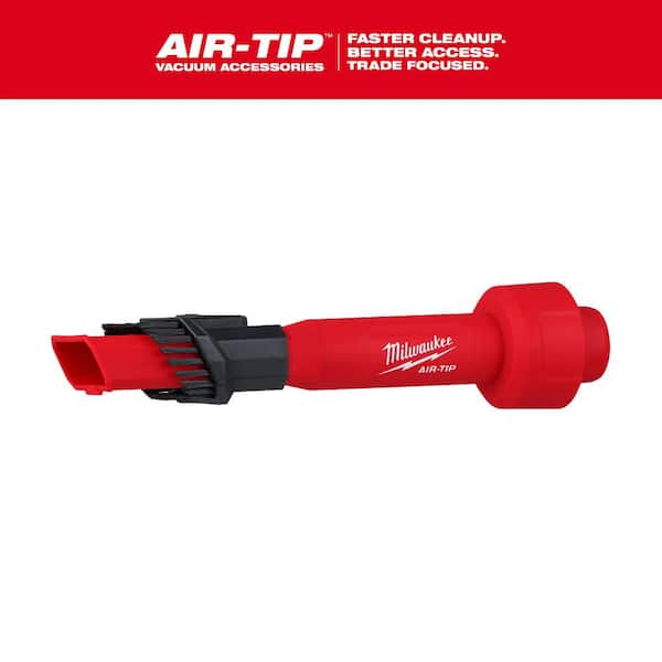 Milwaukee - AIR-TIP 1-1/4 in. - 2-1/2 in. 2-IN-1 Utility Brush Power Tool Attachment for Wet/Dry Shop Vacuum (1-Piece)