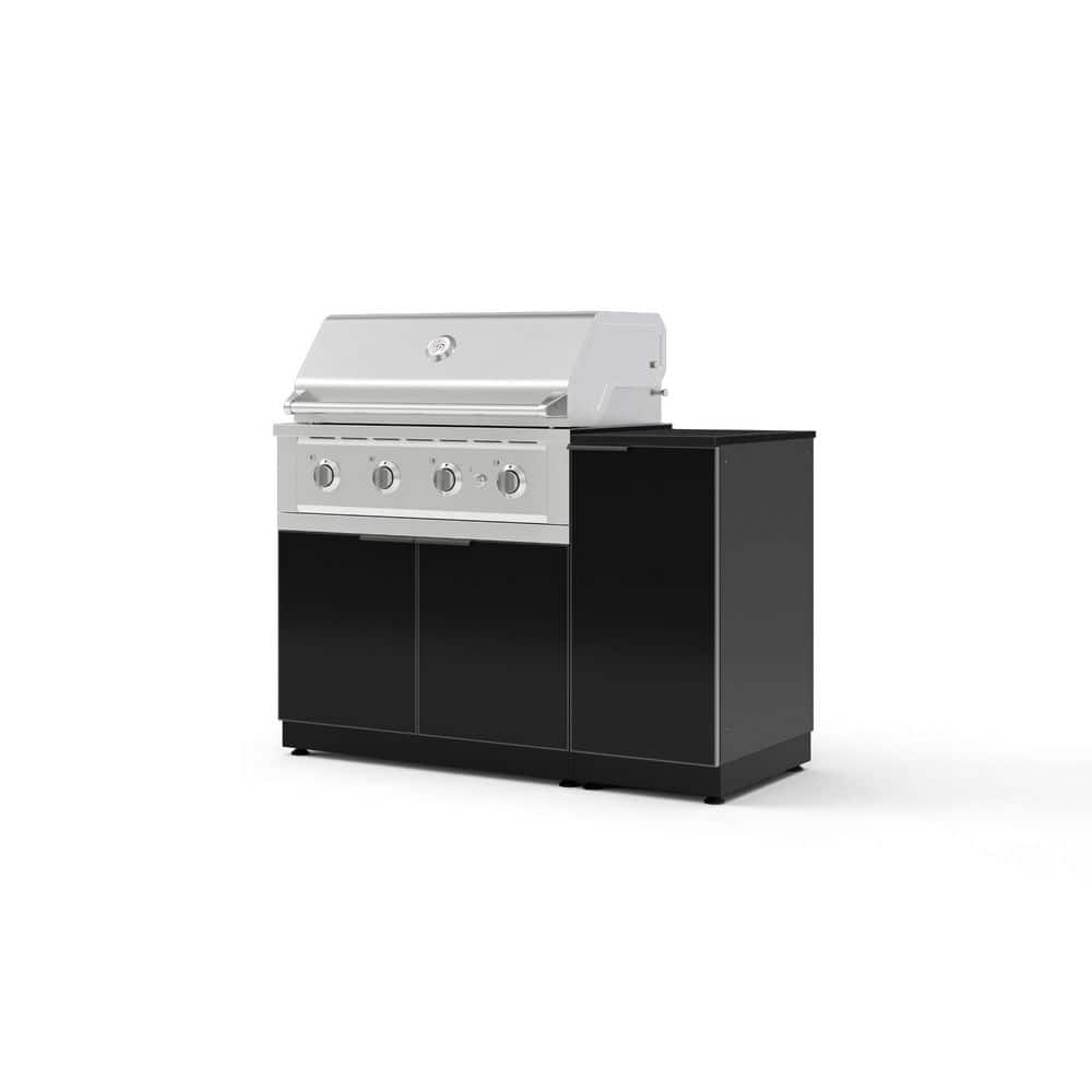 "Outdoor Kitchen 4-Piece 4-Burners Propane Gas Grill Island in Black w/36"" Performance Grill & Dekton Sirus-Countertop" price history on PriceWatchPro