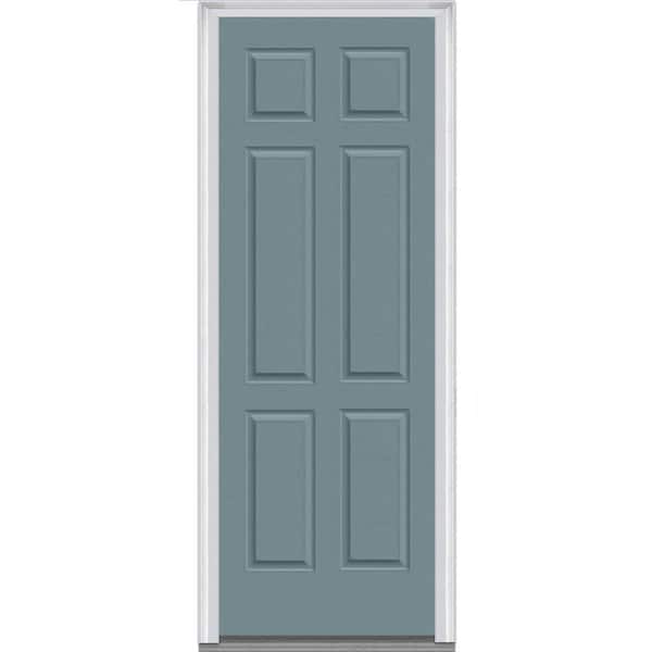 MMI Door 32 in. x 96 in. 6-Panel Painted Majestic Left-Hand Steel Exterior Prehung Front Door