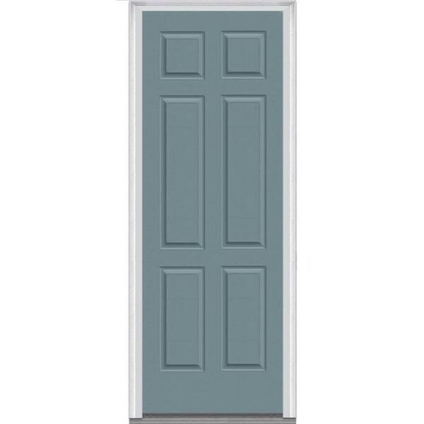 MMI Door 32 in. x 96 in. 6-Panel Painted Majestic Right-Hand Steel Exterior Prehung Front Door