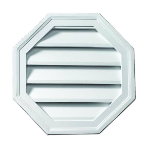 Fypon 30 in. x 30 in. Octagon Polyurethane Weather Resistant Gable Louver Vent